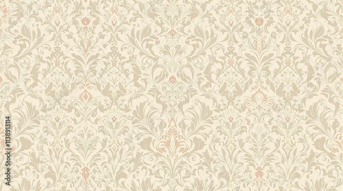 Intricate Victorian Wallpaper Pattern Background - Vintage Design