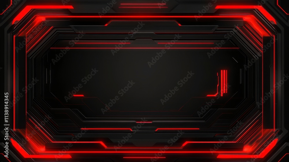 Futuristic Red and Black Tech Panel Background - Copy Space Futuristic Red and Black Tech Panel Background - Copy Space