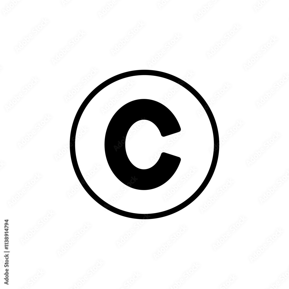Copyright icon logo design. copyright sign and symbol Copyright icon logo design. copyright sign and symbol