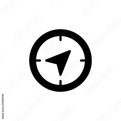 Compass icon logo design. arrow compass icon sign and symbol
