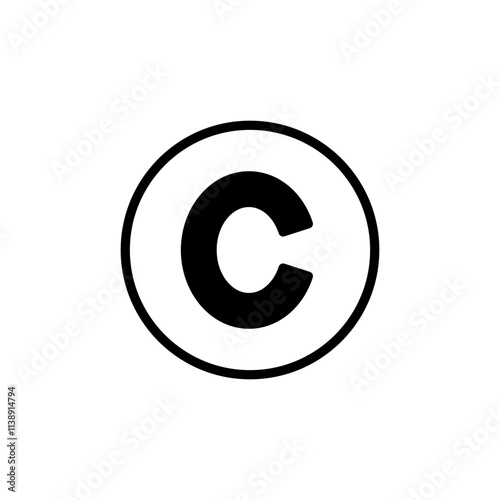 Copyright icon logo design. copyright sign and symbol
