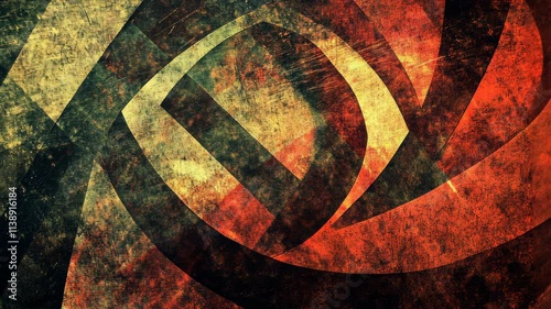 Wallpaper Mural Abstract design featuring bold shapes and colors in a dynamic pattern and texture Torontodigital.ca