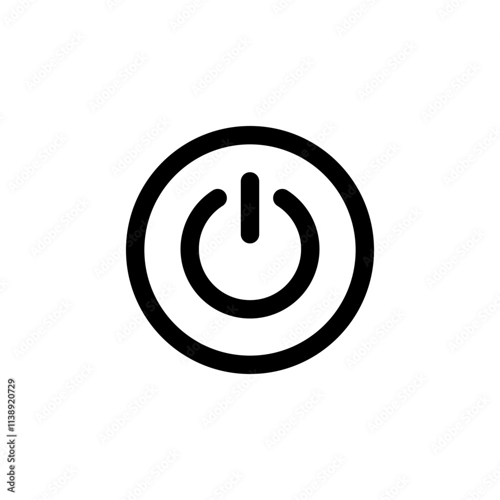 Power icon logo design. Power Switch sign and symbol. Electric power Power icon logo design. Power Switch sign and symbol. Electric power