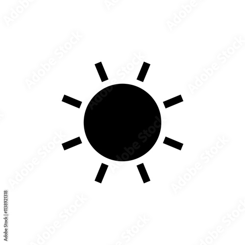 Sun icon logo design. Brightness sign and symbol