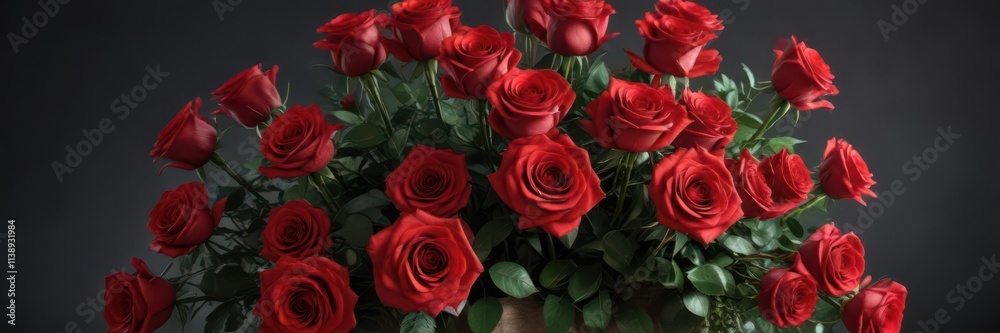 Dramatic oversized red rose arrangement, vibrant hues , red, big, bloom