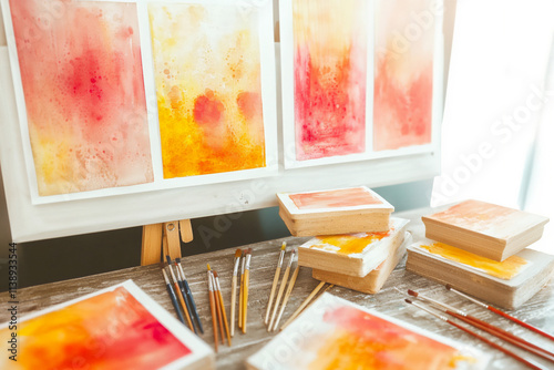  a diy watercolor art project featuring beautiful watercolor paintings wit