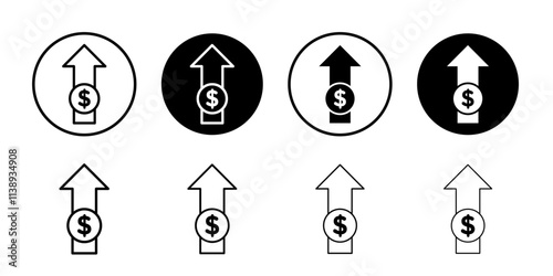 Expensive icon Black and white outline vector
