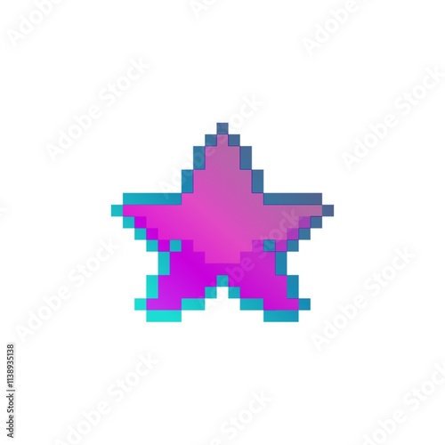 Pixel purple star