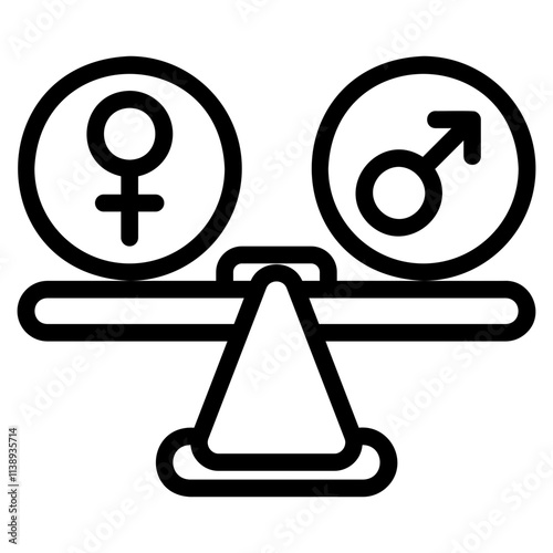 Equality outline style icon