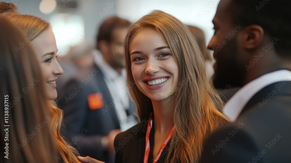 Smiling professionals in a conference setting Smiling professionals in a conference setting