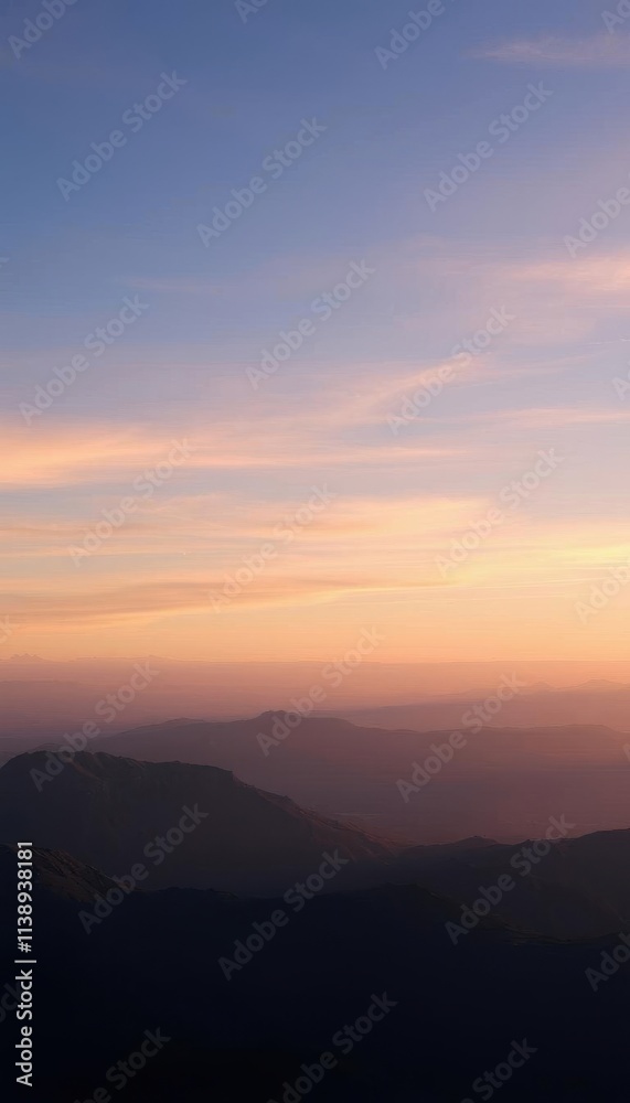a mountain range at sunset with a sky background a mountain range at sunset with a sky background