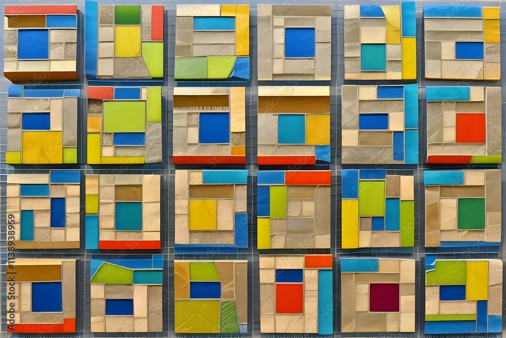 Colorful Abstract Tile Collage Colorful Abstract Tile Collage