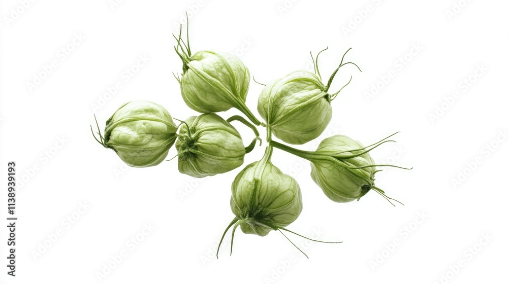 Green bell peppers on a white background Green bell peppers on a white background