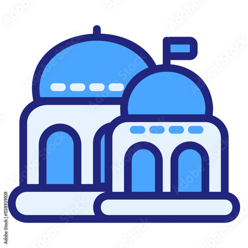 Government blue color style icon
