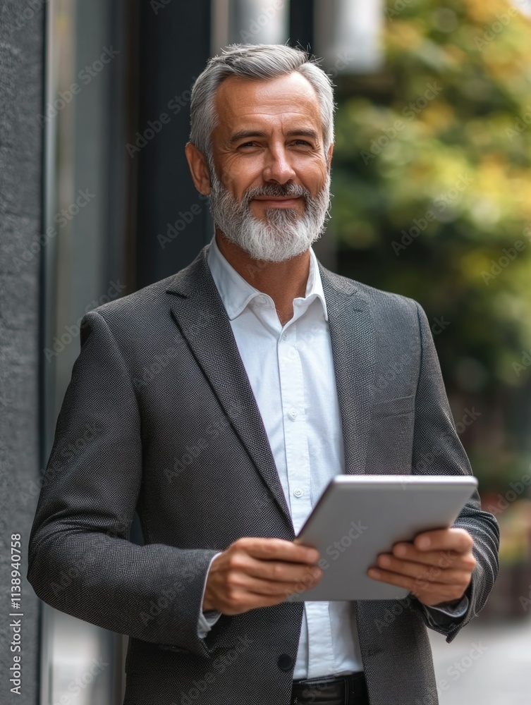 Modern Businessman Using Tablet Modern Businessman Using Tablet