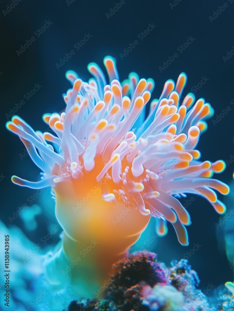 Naklejka premium Vivid Nudibranch in the Deep Sea