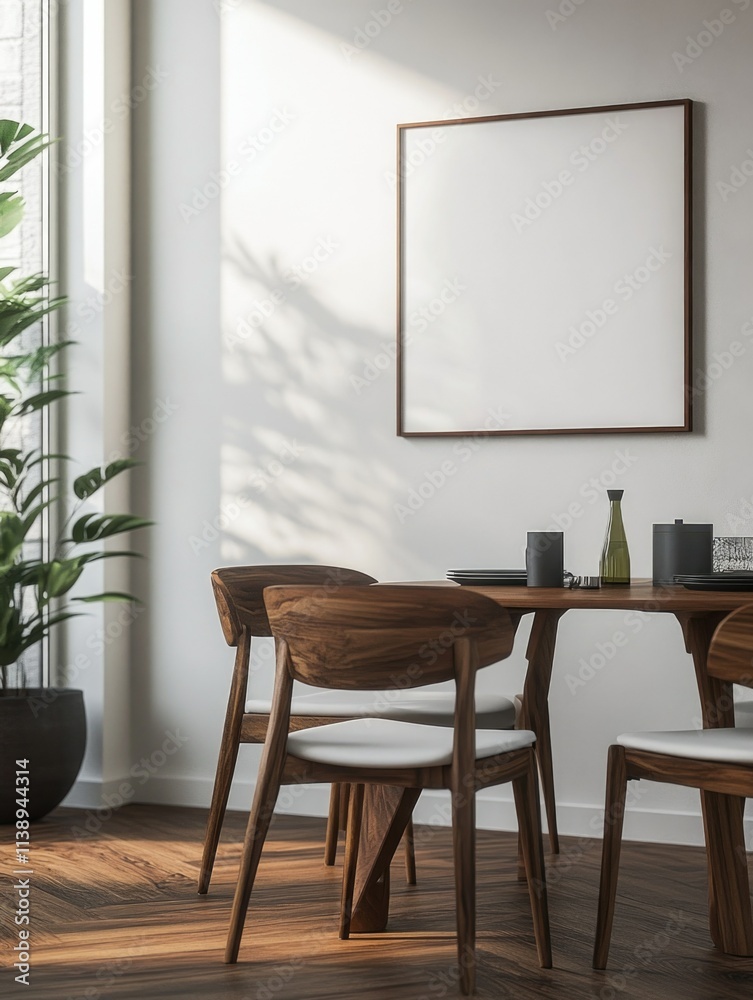 Fototapeta premium Modern Dining Room with Minimalist Design