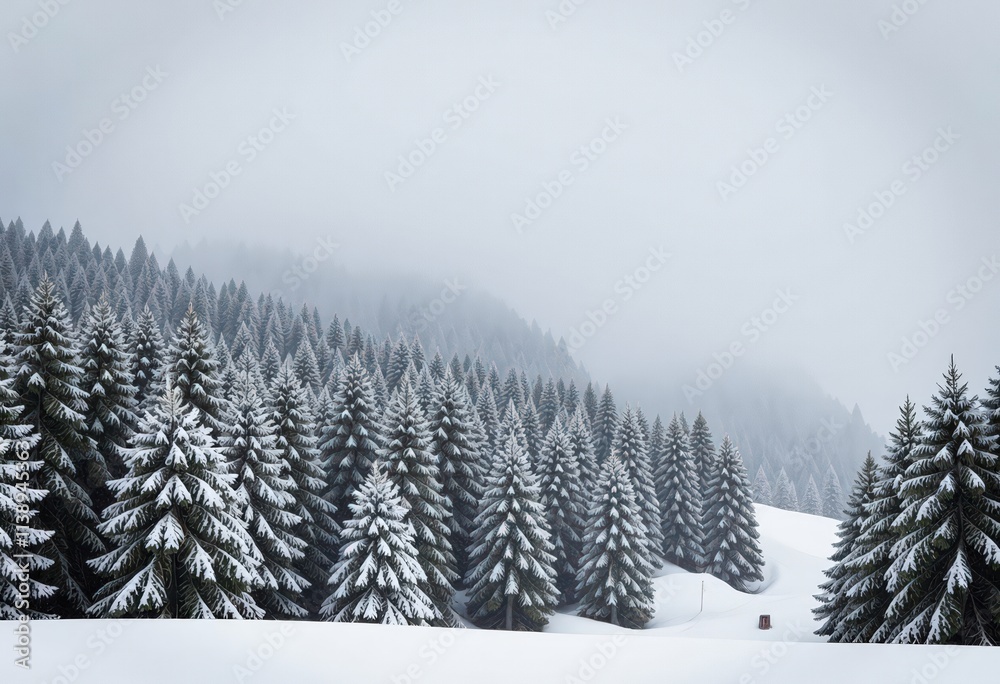 Obraz premium snow covered trees