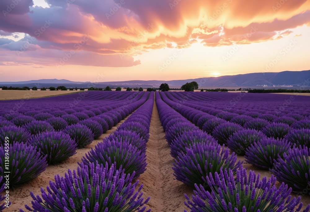 lavender field at sunset lavender field at sunset