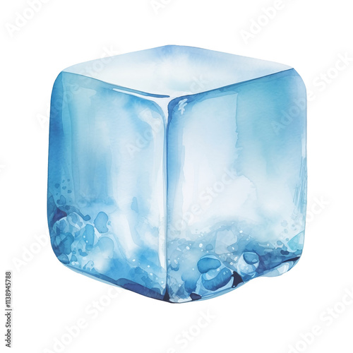 Frozen Blue Ice Cube photo