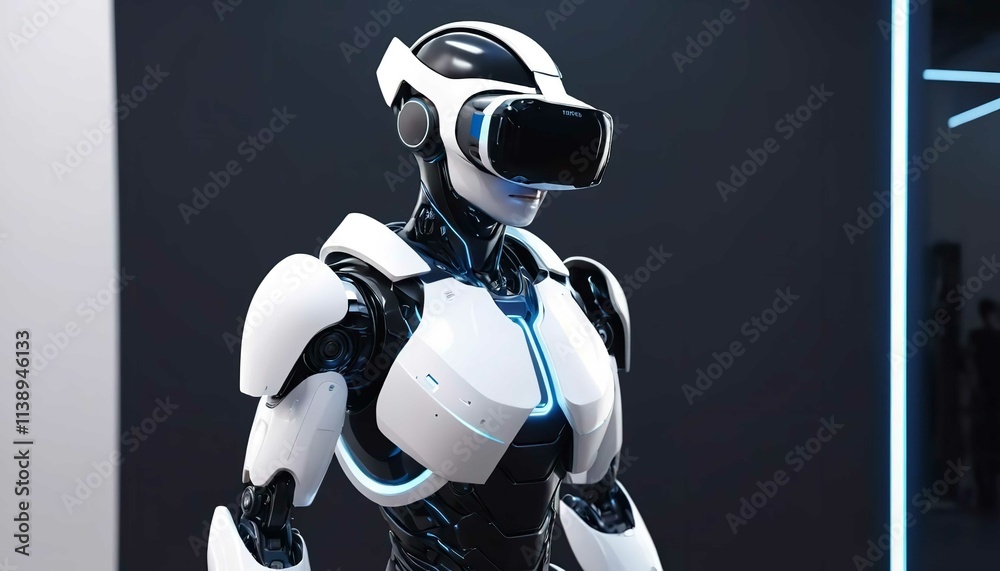 Robot with white background Robot with white background