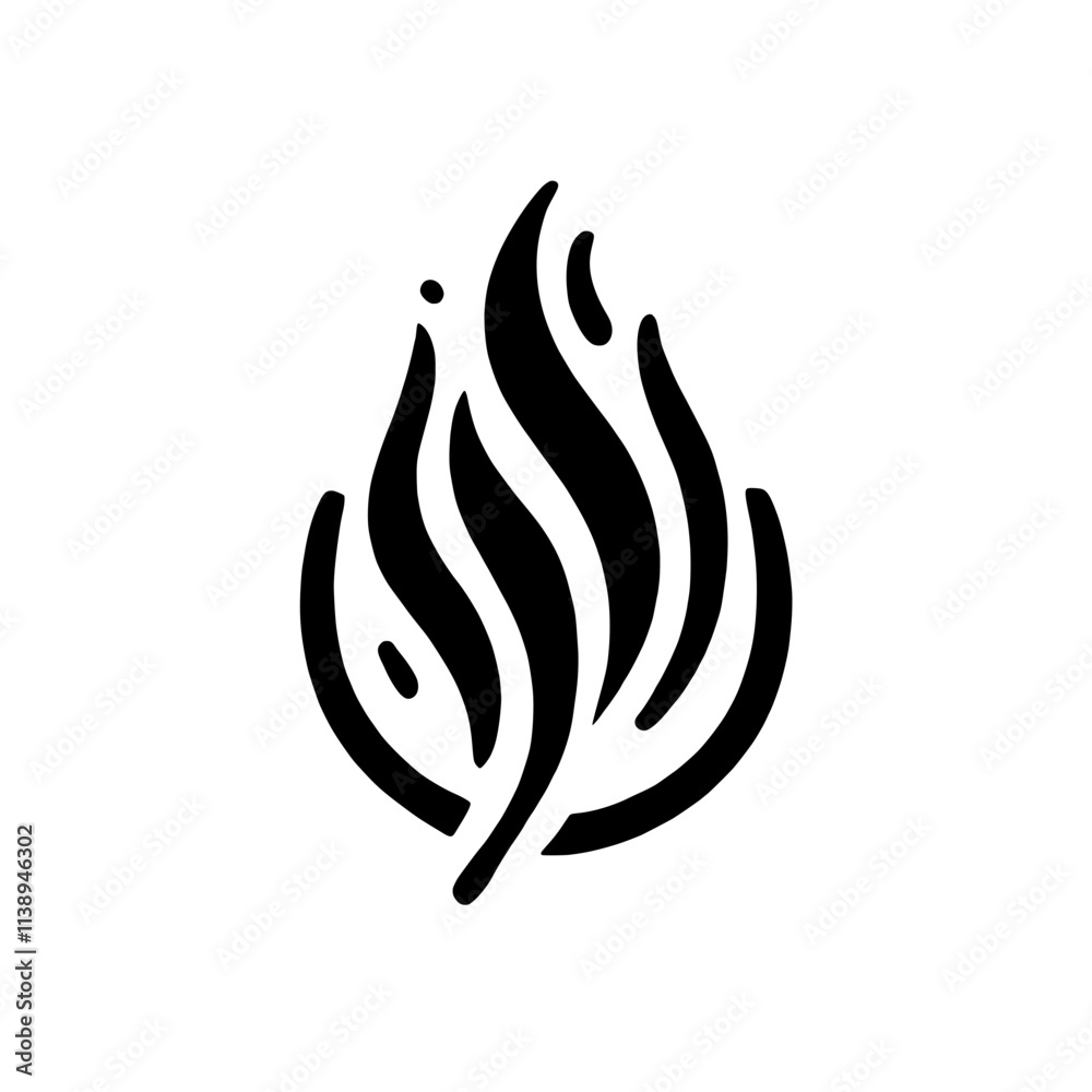 Abstract Flame Icon: A stylized black flame icon design, perfect for branding, logos, and digital art. The minimalist design is versatile and easily adaptable. Abstract Flame Icon: A stylized black flame icon design, perfect for branding, logos, and digital art. The minimalist design is versatile and easily adaptable.