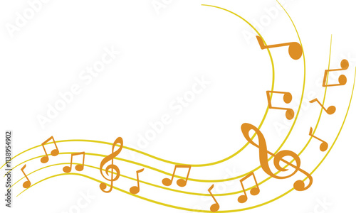 Music notes wave, Curve musical signs, sound wave line symbol, acoustic composition, Musical note, music sound, musical waves, Music increased wave