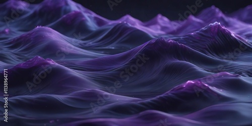 Soft purple abstract waves on a dark blue background, with gentle ripples and subtle texture , ethereal, silky texture, turbulence