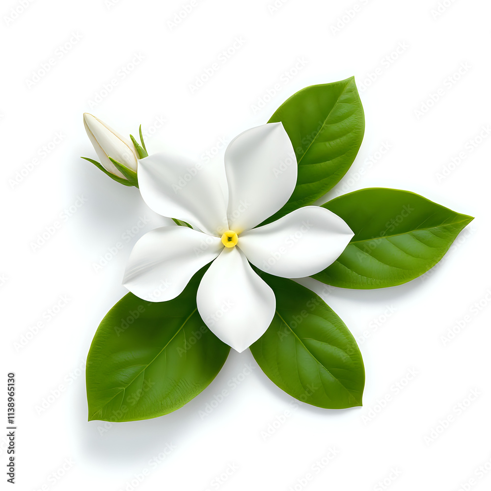 Obraz premium Arabian Jasmine in isolate white background 