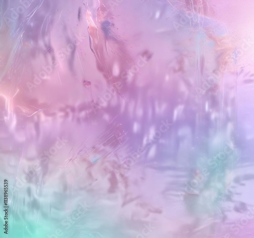 Pale violet pink and mint colored holographic material with subtle scratches and imperfections , finish, mint, texture