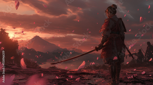 samurai, japan, japanese, ninja, katana, japanese sword, duel, art, scene, cool, emotion, sunset, beauty, war, battle, armor, warrior, snow, mt. fuji, cherry blossoms, clouds, mountain top, temple,