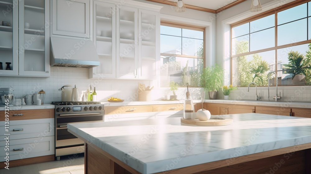 Fototapeta premium Bright and Airy Kitchen