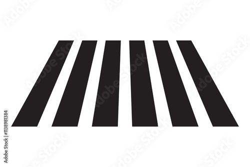 Zebra crossing icon, people walking and crossing Vector illustration.