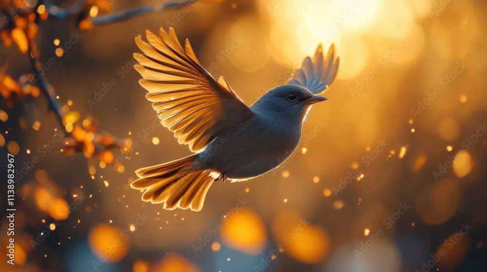 Fototapeta premium a bird flying in the air