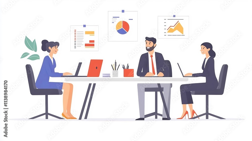 Business Team Meeting: Collaborative Work and Data Analysis Business Team Meeting: Collaborative Work and Data Analysis