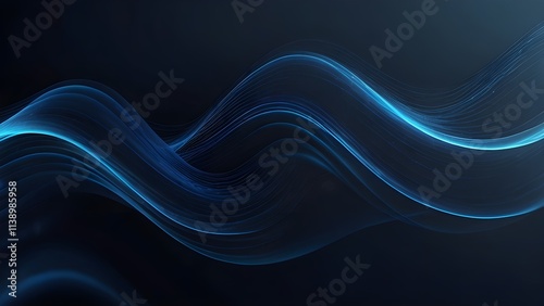 beautiful abstract wave technology background with blue light digital effect corporate concept. Abstract background Generative AI