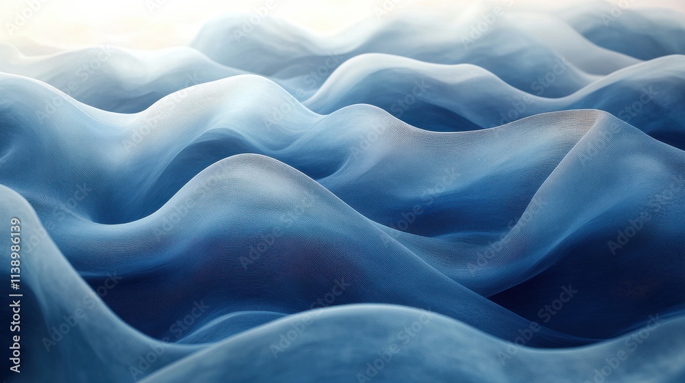 Obraz premium a blue and white wavy lines