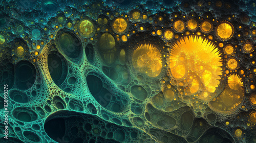 Bioluminescent Cave Fractal: Buddhabrot Underwater System