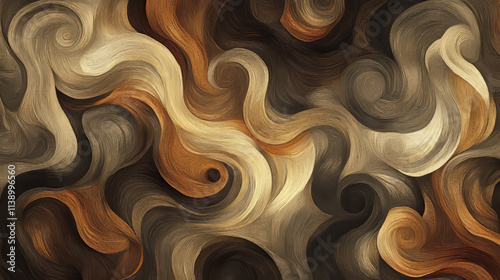 Earthy Tones Swirls: Organic Texture Background