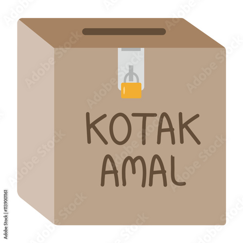 Donation Box Illustration or kotak amal