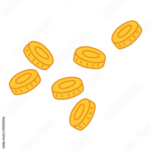 Gold coins cash money