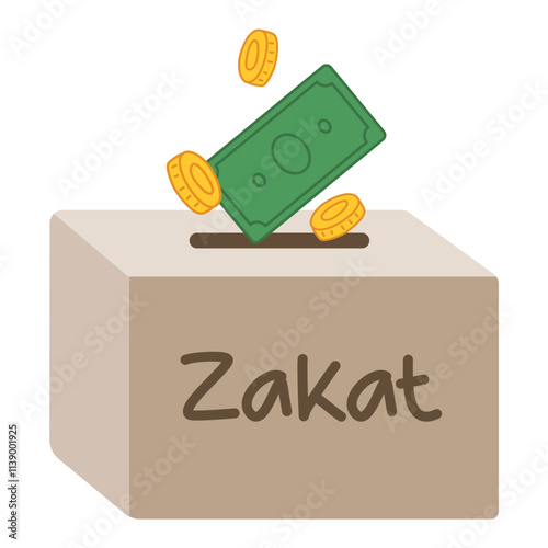 zakat donation and charity ramadhan illustration