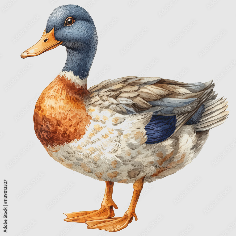 Obraz premium Indian Runner Duck Standing Gracefully on a White Surface Showcasing Unique Characteristics and Playful Nature Perfect for Animal Photography and Wildlife Enthusiasts Stock Images