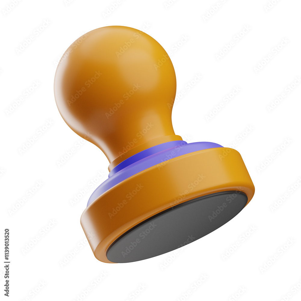 Fototapeta premium Colorful Round Stamp for Document Authentication