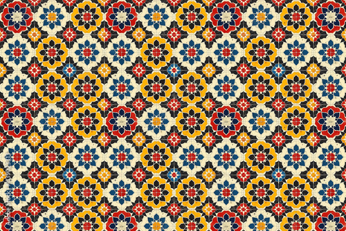 Intricate Geometric Patterns and Colorful Floral Designs in Mosaic Art for Home Decor Inspiration