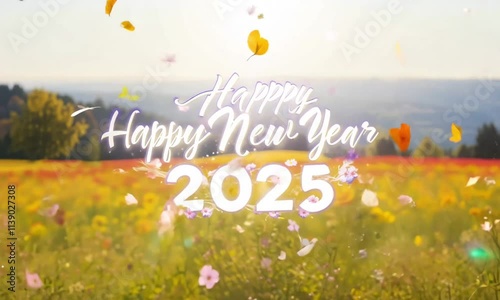 Happy 2025: Festive Lights and Joyful New Year Scenes