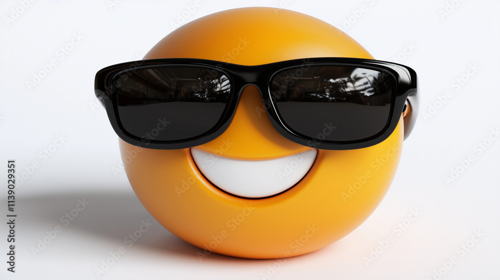 Smiling Orange Wearing Sunglasses: Happy Fruit Emoji Illustration
Smiling Orange Wearing Sunglasses: Happy Fruit Emoji Illustration