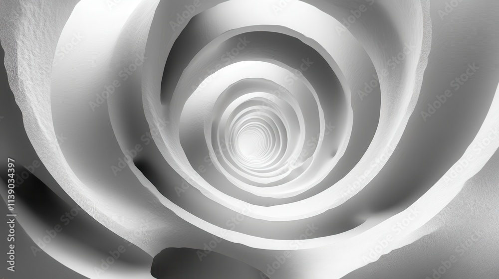 Obraz premium abstract 3d animation white rotating rings seamless looped vide