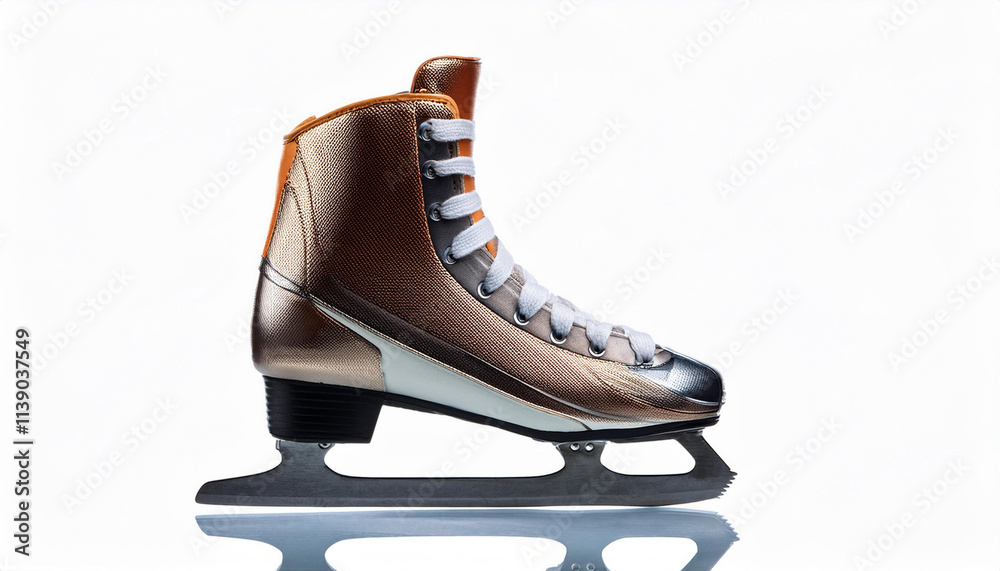 ice skates isolated on transparent background. generate AI ice skates isolated on transparent background. generate AI
