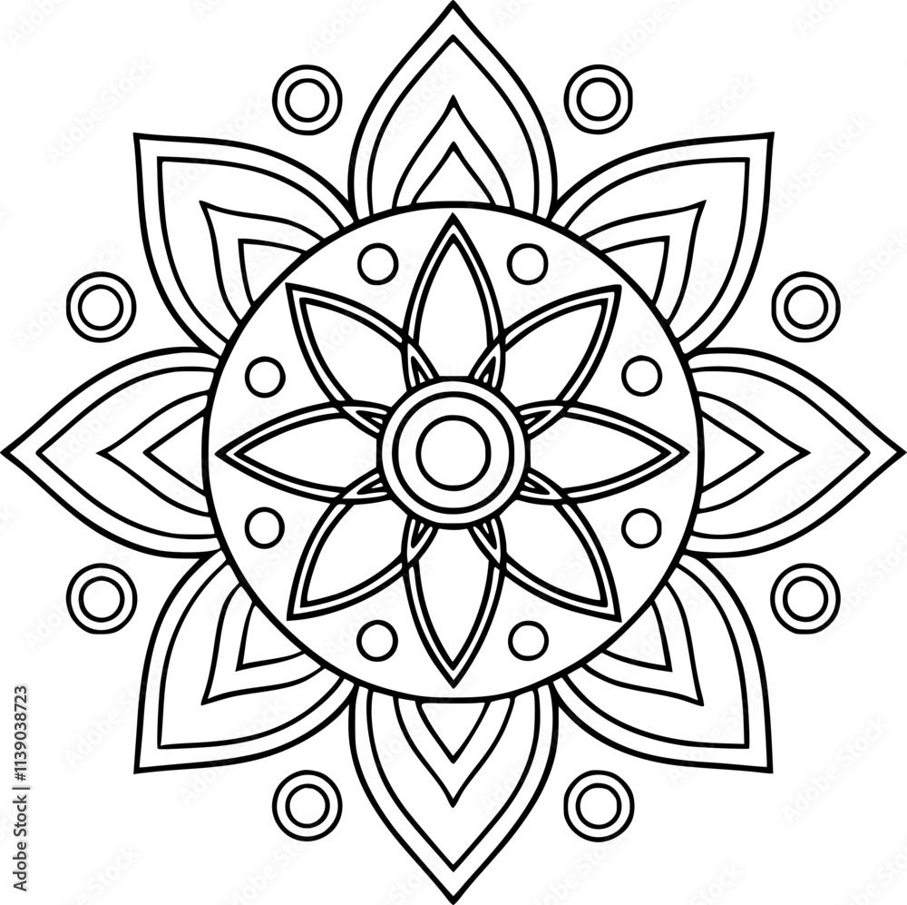 A minimalist mandala art silhouette vector design A minimalist mandala art silhouette vector design